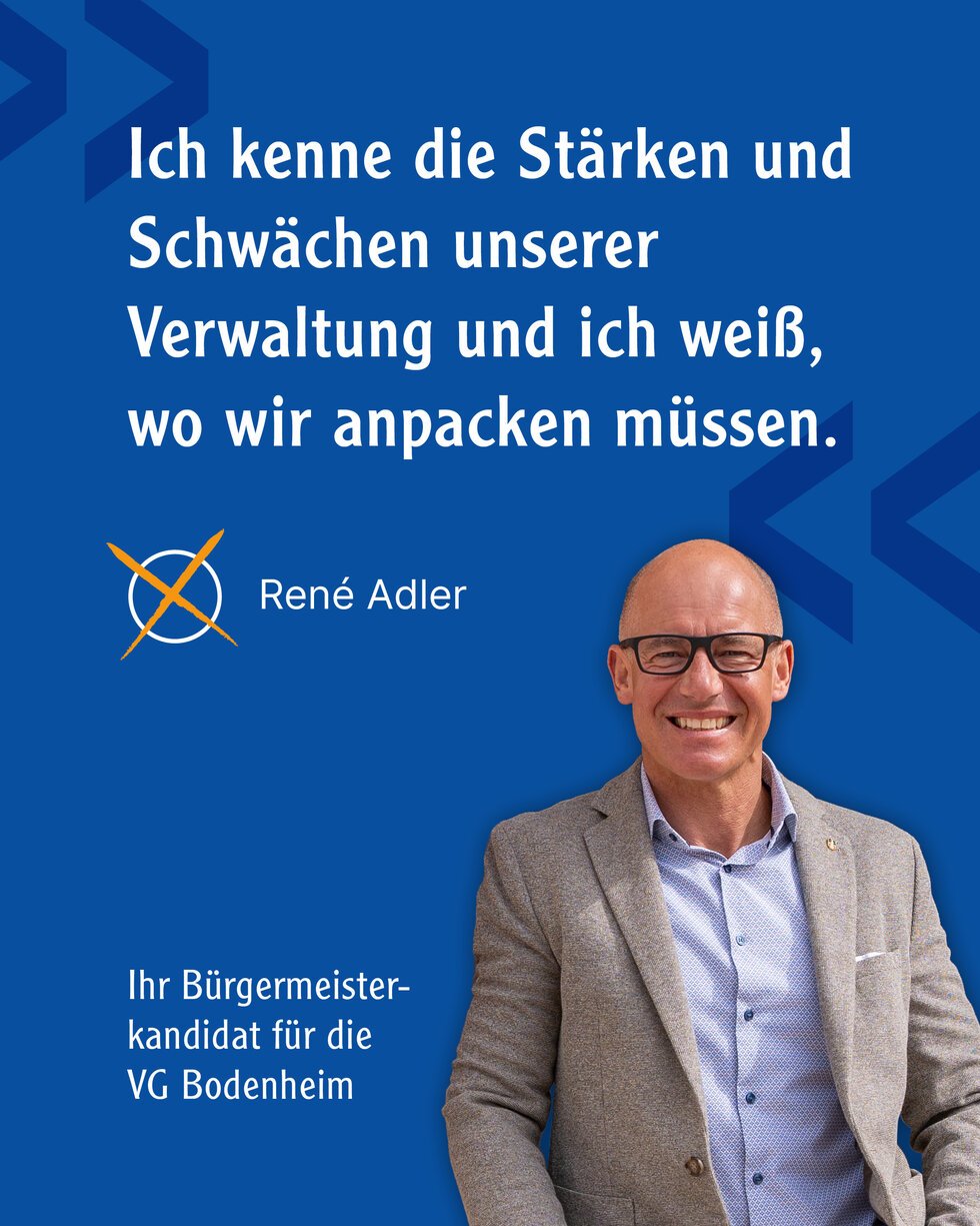 René Adler – Bürgermeisterkandidat für die Verbandsgemeinde Bodenheim